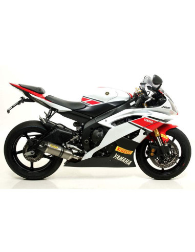ARROW Escape titanio fondo carbono Yamaha YZF 600 R6 06-16 OC