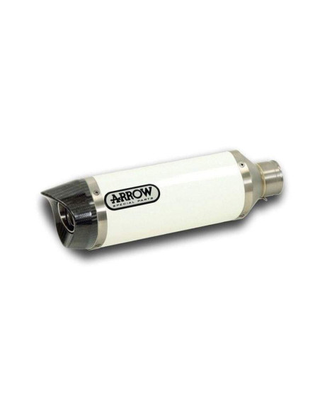 ARROW Escape aluminio blanco fondo carbono Kawasaki ER-6N 12-16, ER-6F 12-16 y Versys 650 15-16 OC