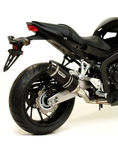 ARROW Escape aluminio negro fondo carbono Honda CB650F/CBR650F 14-18 OC