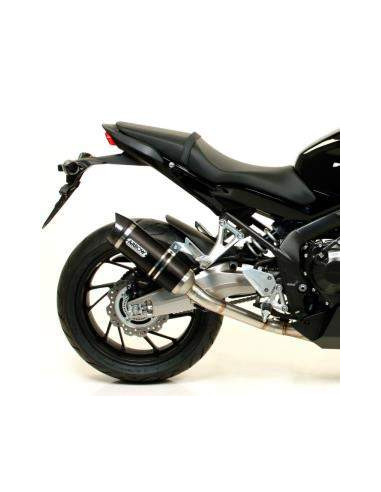 ARROW Escape aluminio negro fondo carbono Honda CB650F/CBR650F 14-18 OC