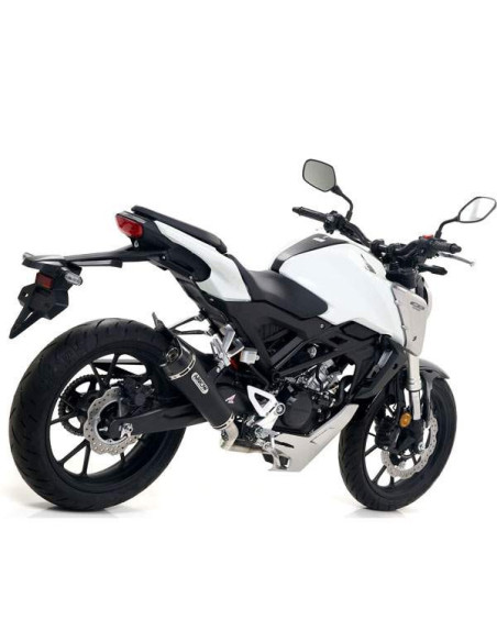 ARROW Escape acero negro Honda CB125 R 18- OC