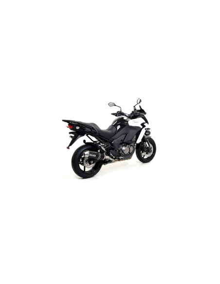 ARROW Escape aluminio negro fondo carbono KAWASAKI VERSYS 1000 12-16 OC