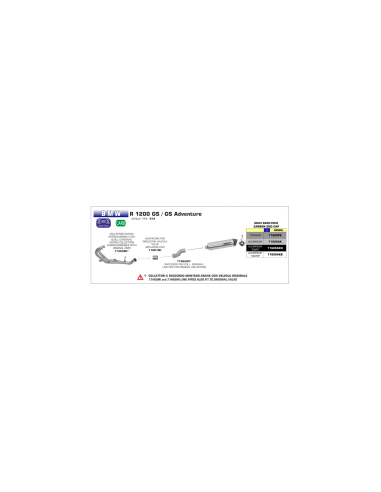 ARROW Escape negro aluminio BMW R1200GS 04-12 y Adventure OC