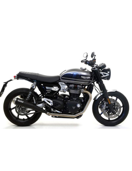 ARROW Escape acero negro Triumph Thruxton-Speed Twin