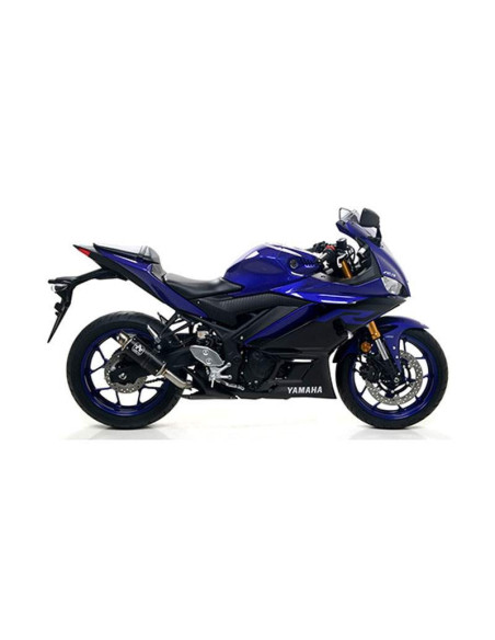 ARROW Escape thunder negro Yamaha yzf r3 19-