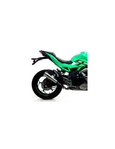 ARROW Escape acero inoxidable negro Kawasaki Ninja 125 19-
