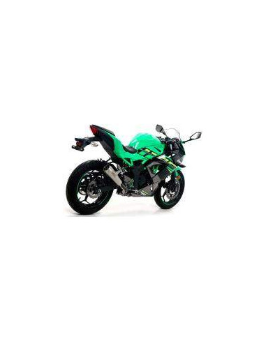 ARROW Escape acero inoxidable negro Kawasaki Ninja 125 19-