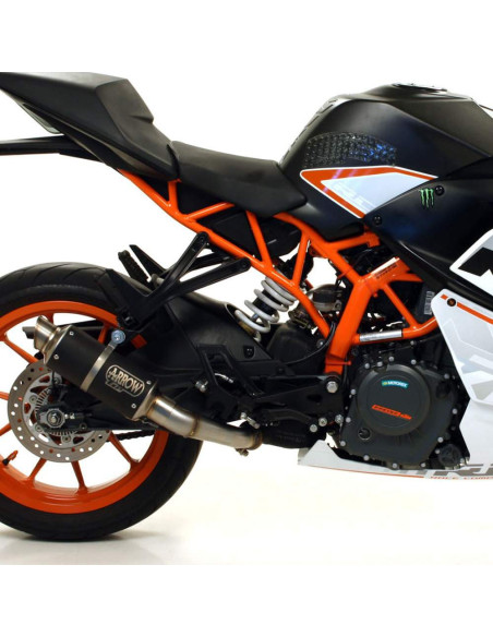 ARROW Kit escape acero negro GP2 Ktm Rc390 17-20 Homologado