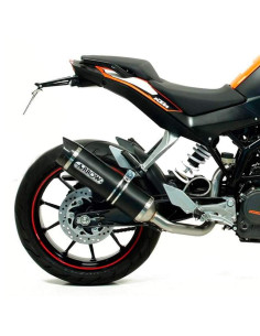 ARROW Escape aluminio Negro fondo Carbono KTM Duke 125 11-16 Duke 200 11-14