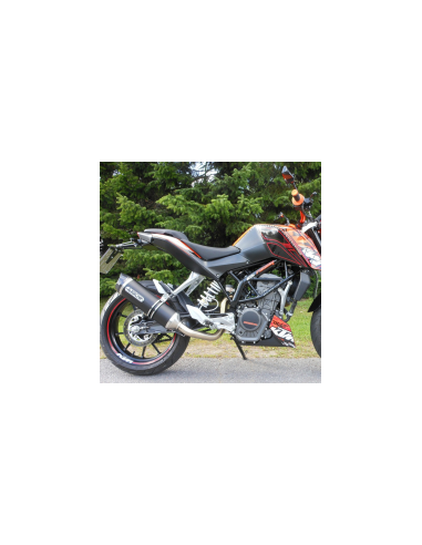 ARROW Escape aluminio Negro fondo Carbono KTM Duke 125 11-16 Duke 200 11-14
