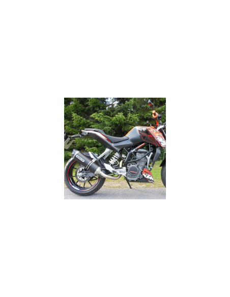 ARROW Escape aluminio Negro fondo Carbono KTM Duke 125 11-16 Duke 200 11-14