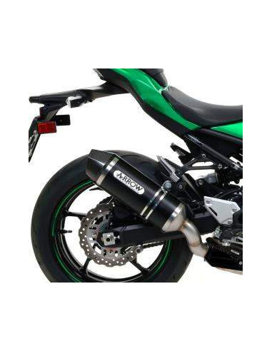 ARROW Escape aluminio negro fondo carbono RaceTech Dark Kawasaki Z900-E 17-
