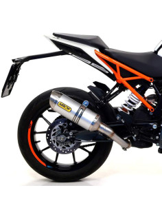 ARROW Escape aluminio fondo acero KTM Duke 125-390,RC 390 17- OC 2
