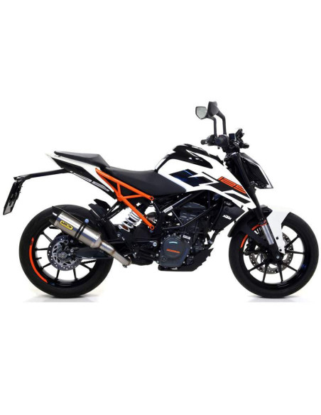 ARROW Escape aluminio fondo carbono KTM Duke 125-390,RC 390 17- OC