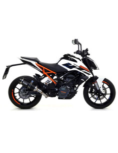 ARROW Escape aluminio negro fondo carbono KTM Duke 125-390,RC390 17- OC