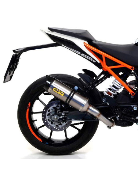 ARROW Escape titanio fondo carbono KTM Duke 125-390, RC 390 17- OC