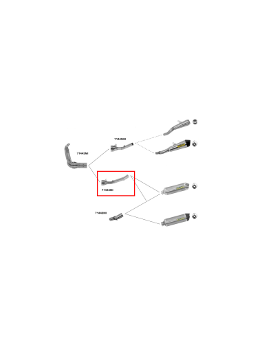 ARROW Adaptador acero Suzuki GSR750 11-/GSXS750 17-