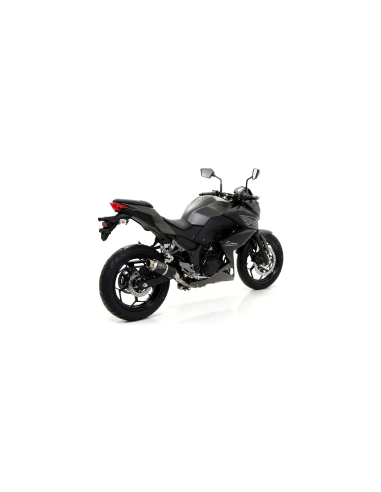 ARROW Kit escape acero negro GP2 KAWASAKI NINJA 250/300 13-15 y Z300 15-16