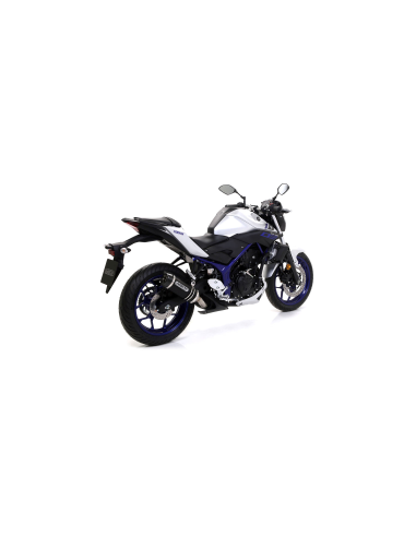 ARROW Escape aluminio negro fondo carbono Yamaha MT-03, YZF R3 / R25 15-