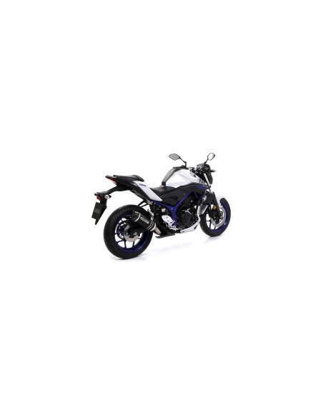 ARROW Escape aluminio negro fondo carbono Yamaha MT-03, YZF R3 / R25 15-