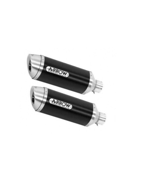 ARROW Juego escapes aluminio negro fondo acero KAWASAKI Z1000 10-