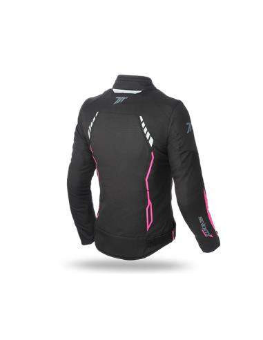 Chaqueta Moto Mujer invierno JR67 negro-rosa