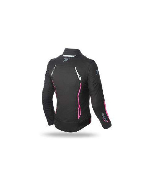 Chaqueta Moto Mujer invierno JR67 negro-rosa