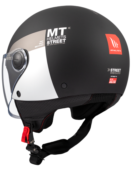 CASCO MT HELMETS MODELO STREET S INBOARD D2 MATT