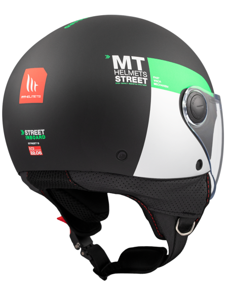 CASCO MT HELMETS MODELO STREET S INBOARD D6 MATT