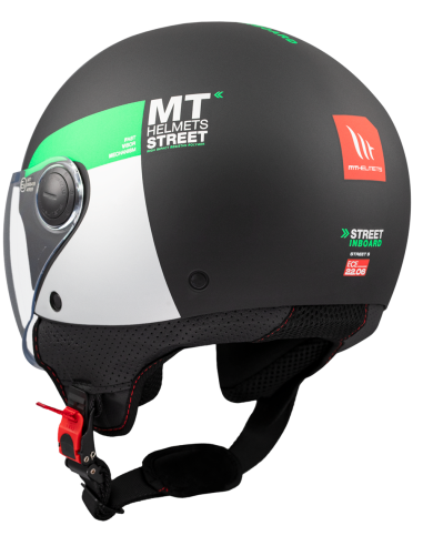 CASCO MT HELMETS MODELO STREET S INBOARD D6 MATT