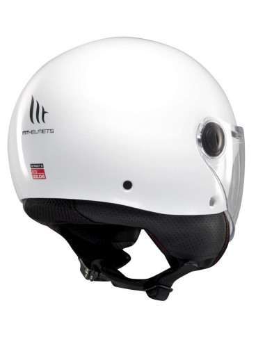CASCO MT HELMETS MODELO STREET S SOLID A0 GLOSS WHITE