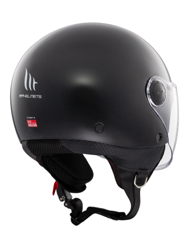 CASCO MT HELMETS MODELO STREET S SOLID A1 GLOSS BLACK
