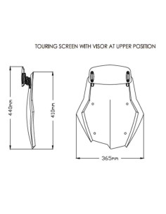 Cupula touring Ahumado Claro con visera BMW F750GS 2018+ 2