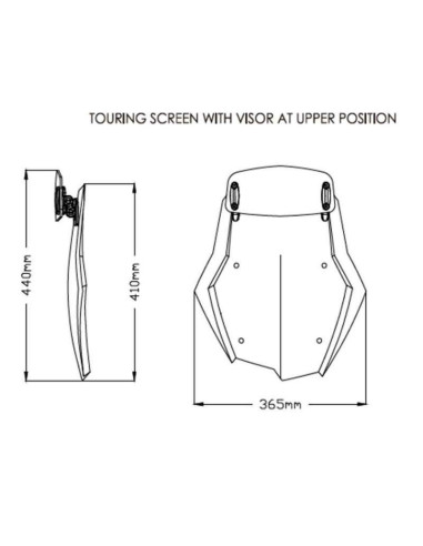 Cupula touring Ahumado Claro con visera BMW F750GS 2018+