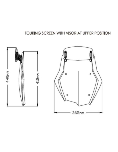 Cupula touring Ahumado Claro con visera BMW F750GS 2018+