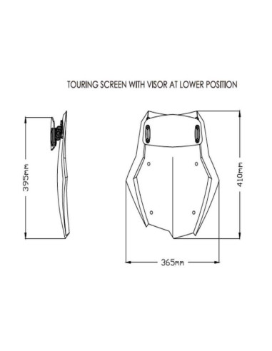Cupula touring Ahumado Claro con visera BMW F750GS 2018+