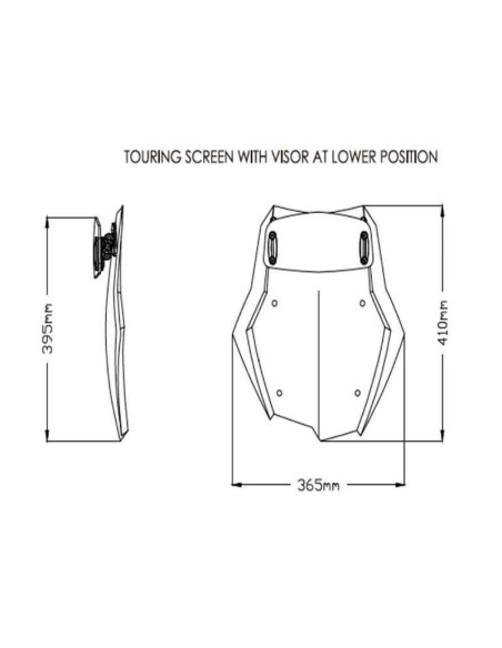 Cupula touring Ahumado Claro con visera BMW F750GS 2018+