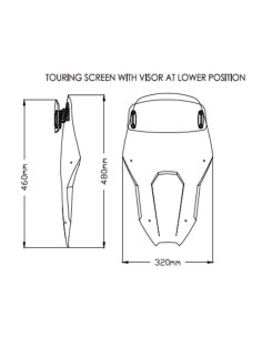 Cupula Touring Ahumado Claro con visera Honda Africa Twin 1100 20+ 2