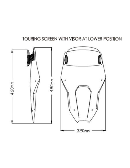 Cupula Touring Ahumado Claro con visera Honda Africa Twin 1100 20+