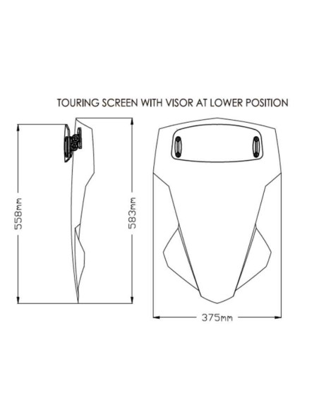 Cupula touring Ahumado claro Yamaha MT07 Tracer 20+