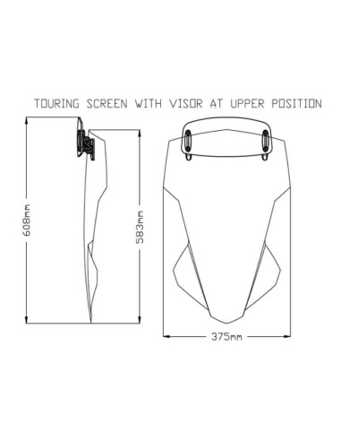 Cupula touring Ahumado claro Yamaha MT07 Tracer 20+