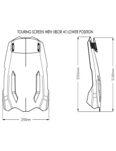 Cupula Ahumado Claro con Visera Triumph Tiger 900 20- Puig 2