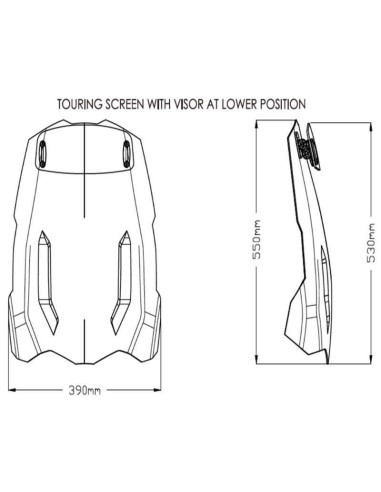 Cupula Ahumado Claro con Visera Triumph Tiger 900 20- Puig