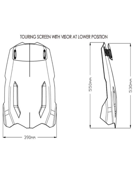Cupula Ahumado Claro con Visera Triumph Tiger 900 20- Puig