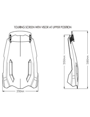 Cupula Ahumado Claro con Visera Triumph Tiger 900 20- Puig