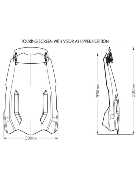 Cupula Ahumado Claro con Visera Triumph Tiger 900 20- Puig