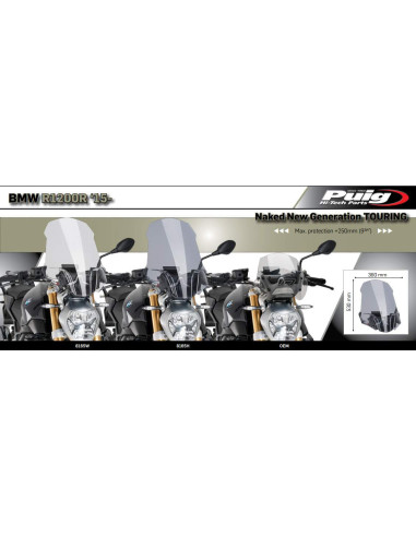 Cupula BMW R1200R 2015- Puig Touring