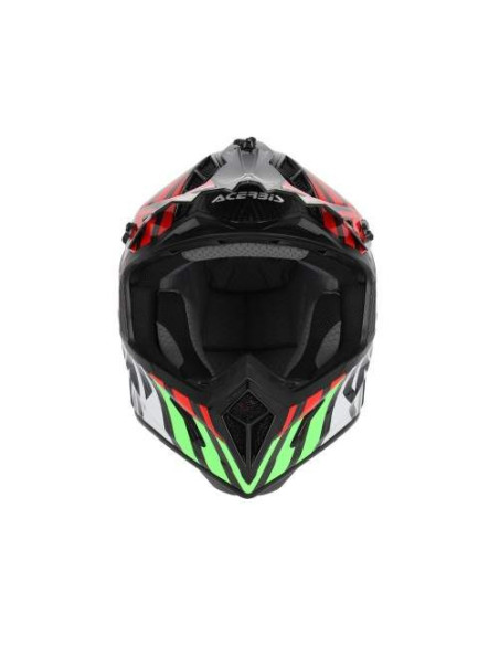 CASCO ACERBIS STEEL CARBON VERDE Y ROJO
