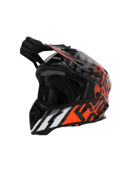 CASCO ACERBIS STEEL CARBON NEGRO Y NARANJA FLUOR