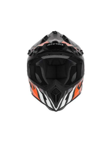 CASCO ACERBIS STEEL CARBON NEGRO Y NARANJA FLUOR